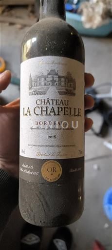 Burdeos Bordeaux Château La Chapelle 2016