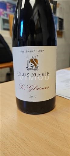 Languedoc Pic-saint-loup Clos Marie Les Glorieuses 2017