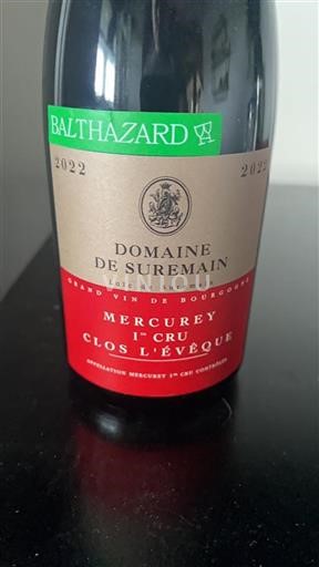 Borgogna Mercurey Premier Cru Domaine Suremain Clos l%27%c3%89v%c3%aaque 2022