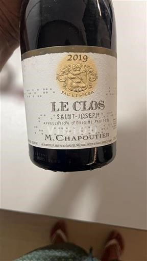 Thung lũng Rhône Saint-Joseph M. Chapoutier Le Clos 2019