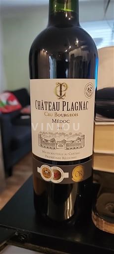 Bordéus Médoc Cru Bourgeois Château Plagnac 2022