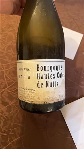 Burgundija Hautes Côtes de Nuits Domaine Cruchandeau Vieilles Vignes 2018