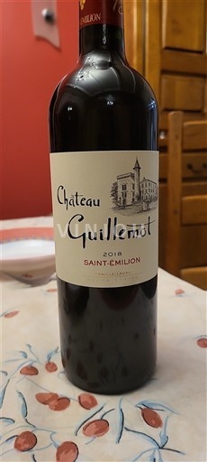 Bordeaux Saint-Émilion Château Guillemot 2018