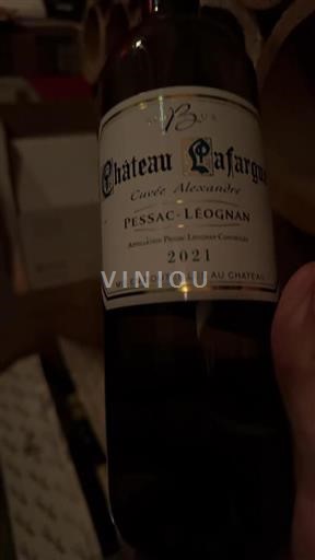 Bordeaux Pessac-Léognan Château Lafargue Alexandre 2021