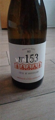 Roussillon Côtes du Roussillon Arnaud de Villeneuve N° 153 2022