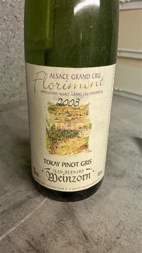 Alsace Alsace Grand Cru Grand Cru Jean-Bernard Weinzorn Florimont 2003