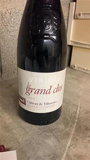Valle della Loira Saumur-Champigny Château Villeneuve Le Grand Clos 2010