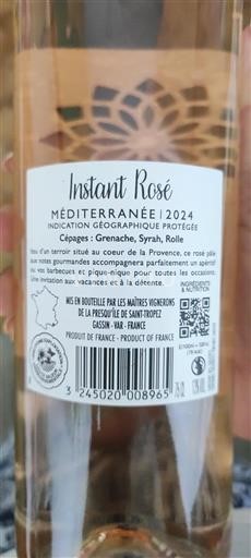 Provenza, bassa valle del Rodano, Corsica Mediterraneo Les Maîtres Vignerons de la Presqu'île de Saint-Tropez Instant Rosé 2024