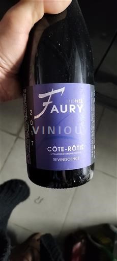 Thung lũng Rhône Côte-rôtie Lionel Faury Reviniscence 2017