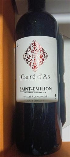Bordeaux Saint-Émilion Charles Yung et Fils Carré d'As Ikke årgangsbestemt