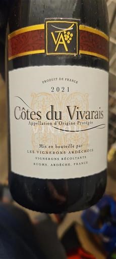Rhônedalen Côtes-du-vivarais Les Vignerons Ardéchois 2021