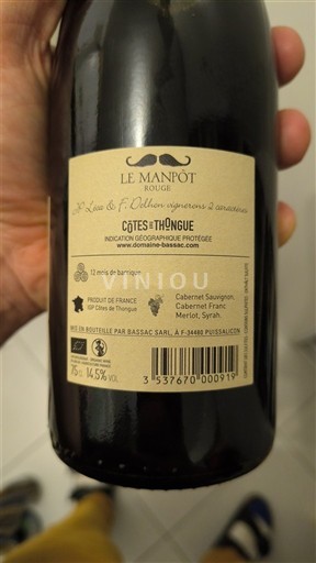 Languedoc-Roussillon Côtes de Thongue Domaine Bassac Le Manpot Non-Vintage