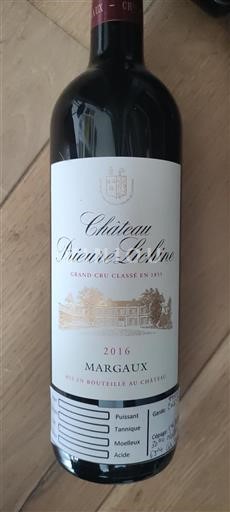 Bordeaux Margaux Grand Cru Château Prieuré-Lichine 2016