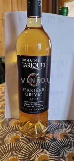 Sudoeste Côtes de Gascogne Domaine Tariquet Dernières grives 2018