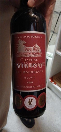 Bordeaux Médoc Cru Bourgeois Château Saint-Christophe 2016