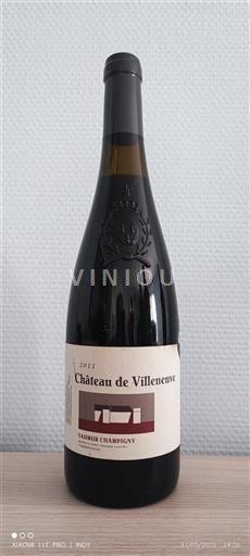 Valle della Loira Saumur-Champigny Château Villeneuve 2011