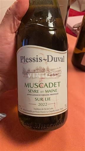 Loire Valley Muscadet Sèvre et Maine Plessis-Duval Sur Lie 2022