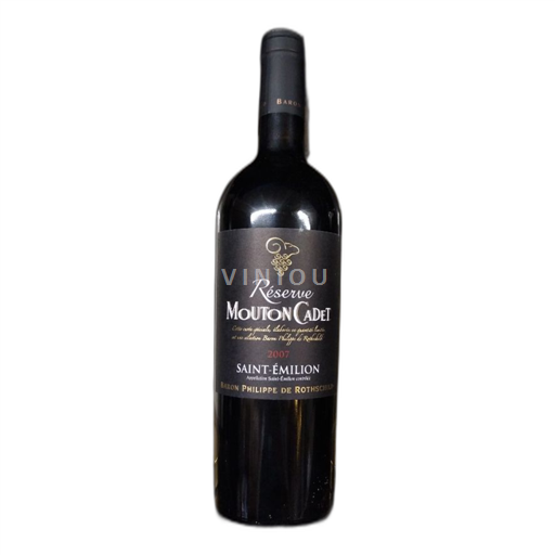 Vin Rouge sec Réserve Mouton Cadet Baron Philippe de Rothschild 2007 France Bordeaux Saint-Émilion AOC