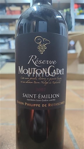 Bordeaux Saint-Émilion Baron Philippe de Rothschild Réserve Mouton Cadet 2007