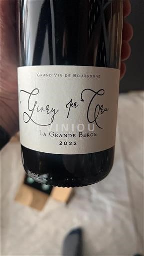 Burgundija Givry Premier Cru Givry La Grande Berge 2022