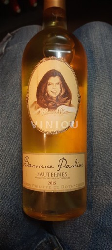 Bordeaux Sauternes Baron Philippe de Rothschild Baronne Pauline 2015