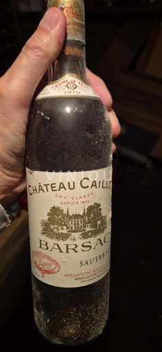 Bordeaux Barsac Grand Cru Château Caillou 1970