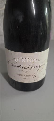 Vin Rouge sec Le Chant des Garrigues Grès à Reptiles de Pierreru 2007 France Languedoc Saint-Chinian AOC