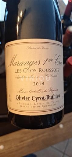 Burgund Ikke spesifisert Premier Cru Olivier Cyrot-Buthiau Les Clos Roussots 2018