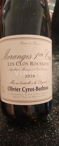 Bourgondië Niet gespecificeerd Premier Cru Olivier Cyrot-Buthiau Les Clos Roussots 2018