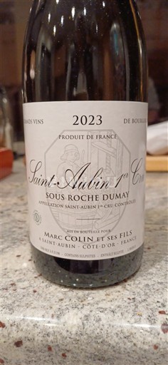 Borgoña San Aubin Premier Cru Marc Colin et ses Fils Sous Roche Dumay 2023