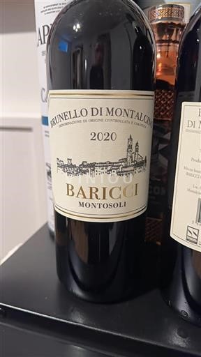 Tuscany Brunello di Montalcino Baricci Montosoli 2020