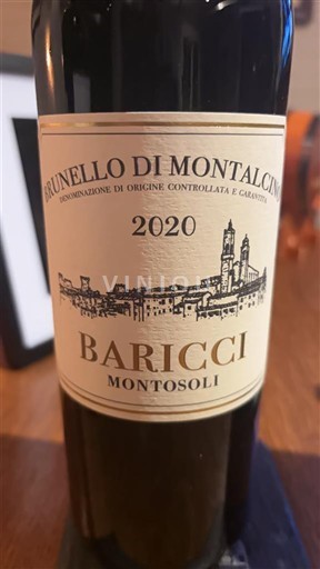 Toskana Brunello di Montalcino Baricci Montosoli 2020