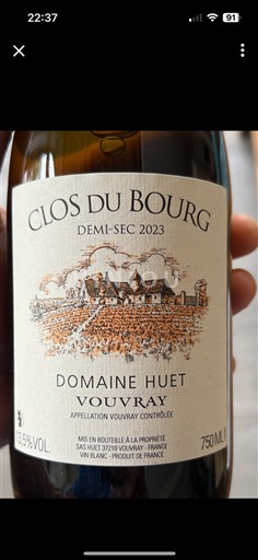 Loire Valley Vouvray Domaine Huet Clos du Bourg 2023