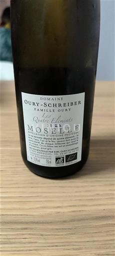 Lothringen Mosel Domaine Oury-Schreiber Les Quatre Éléments 2023