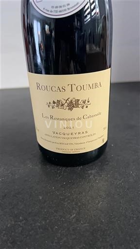 Vallée du Rhône Vacqueyras Roucas Toumba Les Restanques de Cabassole 2021