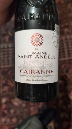 Rhône-dalen Cairanne Domaine Saint-Andéol 2021