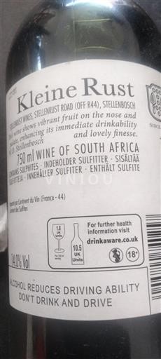 Regione Costiera Stellenbosch Kleine Rust Senza annata