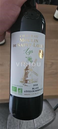 Burdeos Blaye-Côtes de Burdeos Château Moulin de Saint-Louis Lys 2018