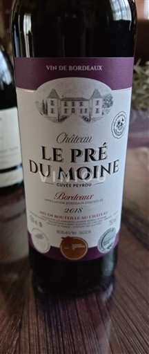 Bordeaux Château Le Pré du Moine Peyrou 2018