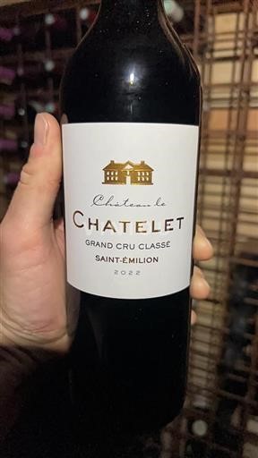 Bordeaux Saint-Émilion Grand Cru Le Chatelet 2022