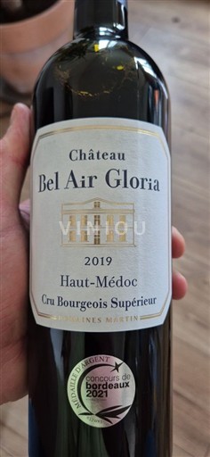 Bordeaux Haut-Médoc Cru Bourgeois Château Bel Air Gloria 2019