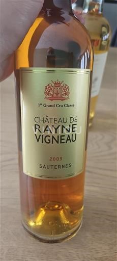 Bordeaux Sauternes Premier Cru Château Rayne Vigneau 2009