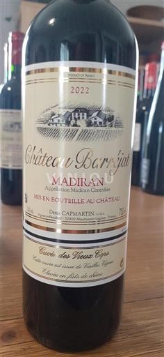 Sudoeste Madiran Château Barréjat des Vieux Ceps 2022