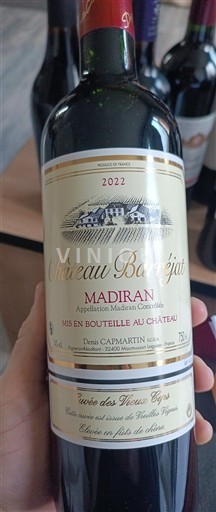 Sud-Ouest Madiran Château Barréjat des Vieux Ceps 2022