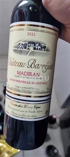 Sud-Vest Madiran Château Barréjat des Vieux Ceps 2022