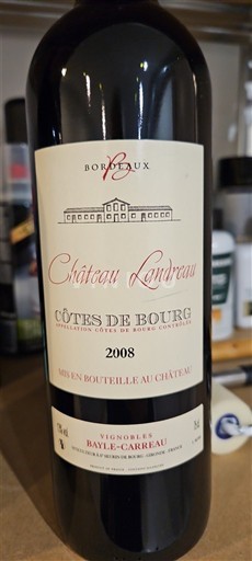 Bordeaux Côtes-de-bourg Château Landreau 2008