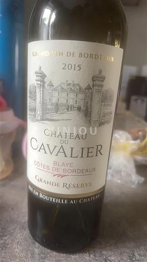 Bordeaux Blaye-Côtes-de-Bordeaux Château Cavalier Grande Réserve 2015
