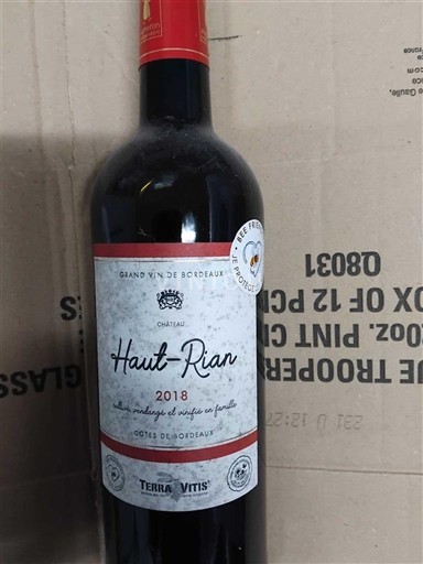 Bordeaux Côtes-de-Bordeaux Château Haut-Rian 2018