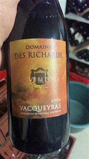 Vale do Ródano Vacqueyras Domaine Des Richards 2006