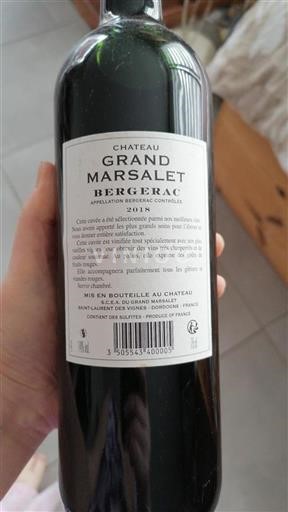 Sydväst Bergerac Château Grand Marsalet 2018
